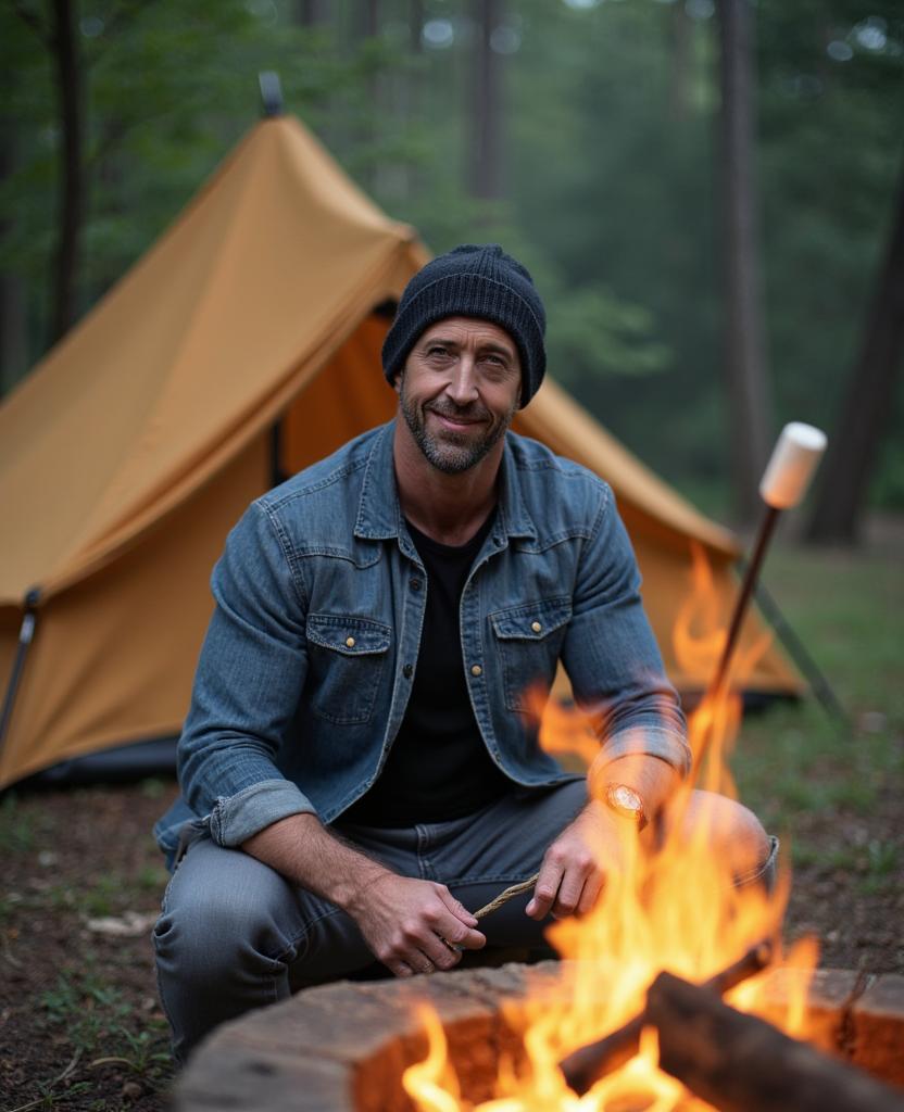 Tom am Lagerfeuer